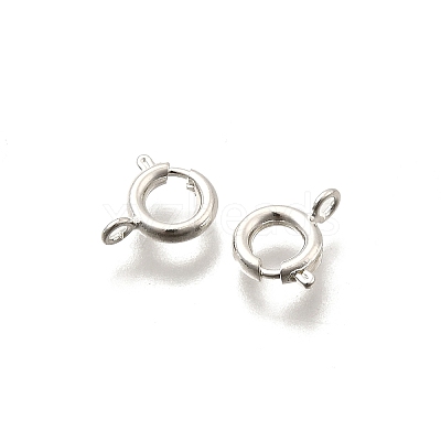 Eco-friendly Brass Spring Ring Clasps KK-D082-01F-S-1
