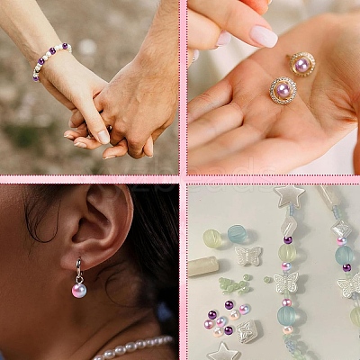 5 Colors ABS Plastic Imitation Pearl Beads KY-YW0001-63D-1