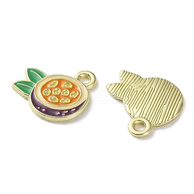 Fruit Alloy Enamel Charms PALLOY-S058-01LG-28-1