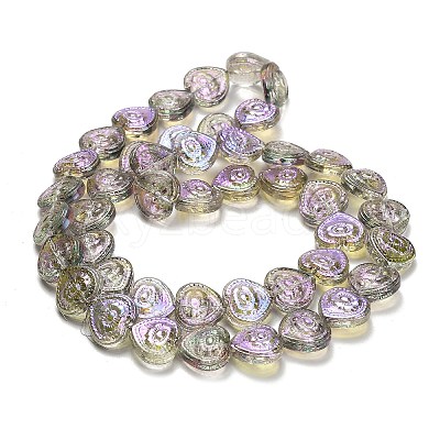 Electroplate Baking Paint Glass Beads Strands EGLA-K061-13A-AB09-1