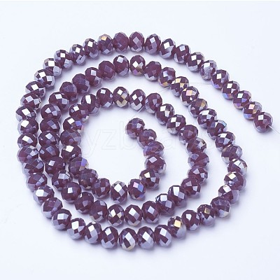 Electroplate Glass Beads Strands EGLA-A034-J6mm-B-1