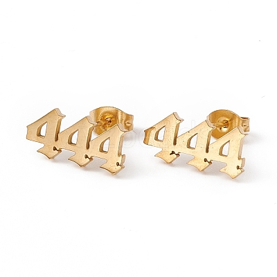 Number Earrings X-EJEW-F286-01A-G-1
