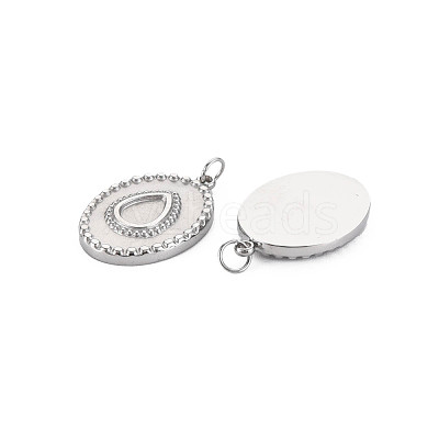 304 Stainless Steel Pendant Enamel Settings STAS-N097-196P-1