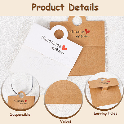 100Pcs 2 Colors Paper Keychain Display Cards CDIS-SP0001-27-1