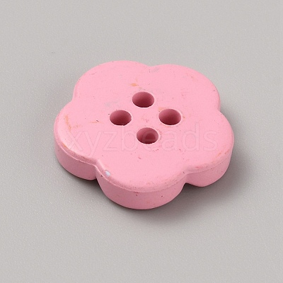 Spray Painted Plastic Buttons FIND-WH0152-394B-07-1