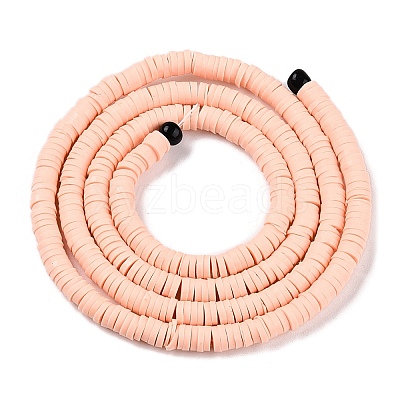 Flat Round Handmade Polymer Clay Beads CLAY-R067-12mm-13-1