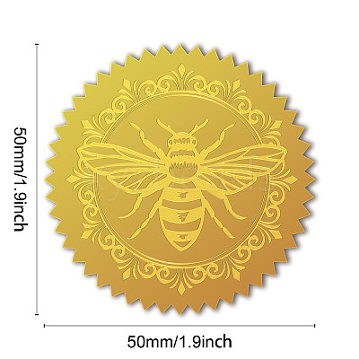 Self Adhesive Gold Foil Embossed Stickers DIY-WH0211-364-1