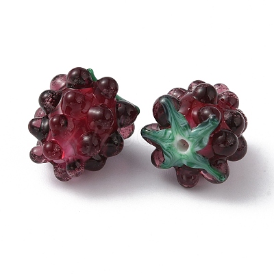 Handmade Lampwork Beads LAMP-WH0012-02C-1