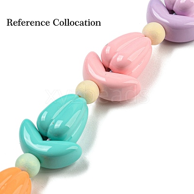 Baking Paint Acrylic Beads OACR-Q189-02-1