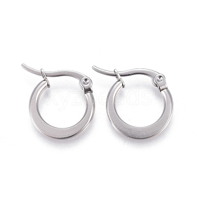 Tarnish Resistant 201 Stainless Steel Hoop Earrings EJEW-A052-27C-1