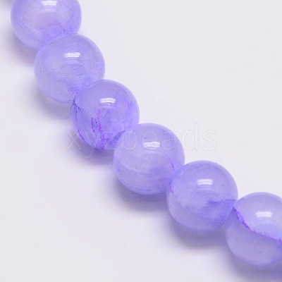 Dyed Natural Green Jade Beads Strands JBS053-10MM-29-1