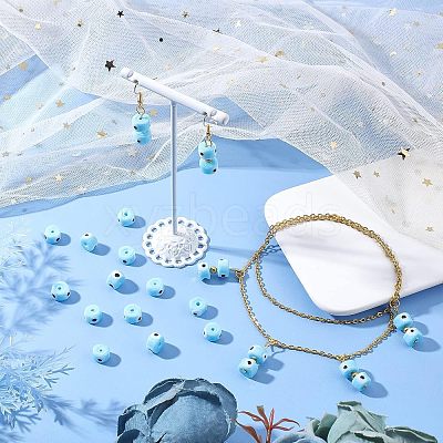 Nbead Handmade Evil Eye Lampwork Beads Strands LAMP-NB0001-49A-1