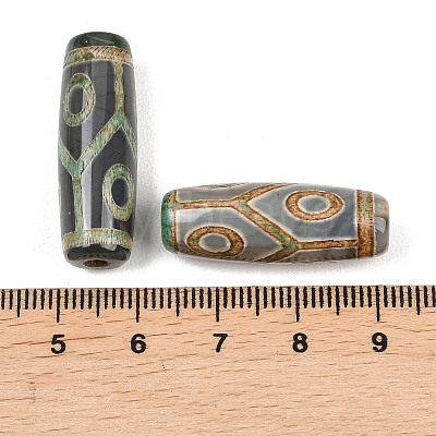 Tibetan Style dZi Beads TDZI-E004-42-1