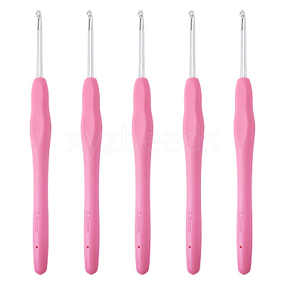 TPR Handle Aluminum Crochet Hook Needles TOOL-TA0001-13E-1