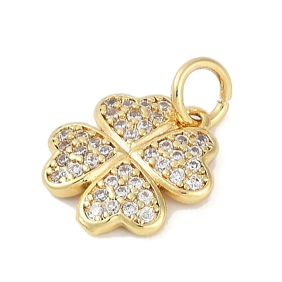 Rack Plating Brass Micro Pave Cubic Zirconia Pendants LS-KK-H509-23G-03-1
