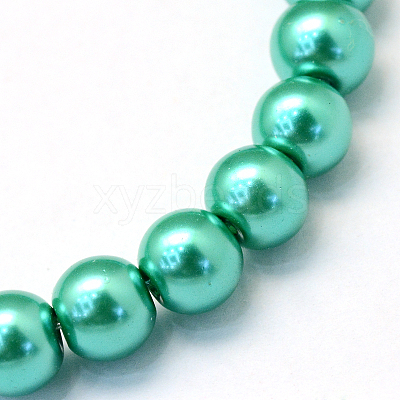 Baking Paint Pearlized Glass Pearl Round Bead Strands HY-Q003-6mm-29-1