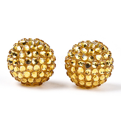 Transparent Resin Rhinestone Graduated Beads RESI-S314-18x20-10-1