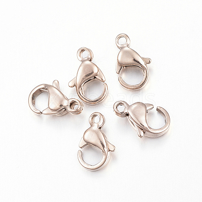 Ion Plating(IP) 304 Stainless Steel Lobster Claw Clasps LS-X-STAS-H353-E-02RG-1