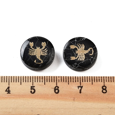 Dyed Black Synthetic Turquoise Beads G-F775-B05-1