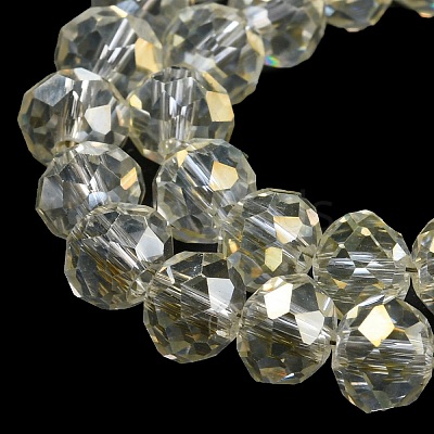Electroplate Transparent Glass Beads Strands EGLA-A034-T6mm-T16-1