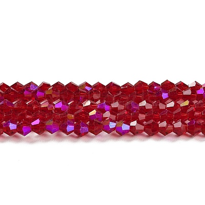 Transparent Electroplate Glass Beads Strands LS-EGLA-A039-T6mm-L27-1