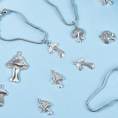 12Pcs 4 Styles Zinc Tibetan Style Alloy Pendants FIND-SP0004-40AS-1