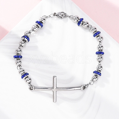201 Stainless Steel Link Chain Bracelets BJEW-A032-01P-02-1