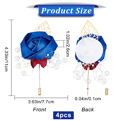 Rose Ribbon Brooch JEWB-WH0010-12A-1