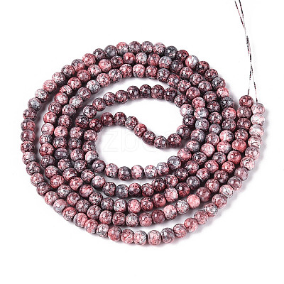 Baking Paint Glass Beads Strands DGLA-N016-4mm-04-1
