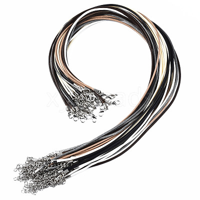 Waxed Cord Necklace Making NCOR-T003-02-1