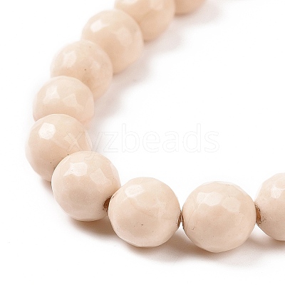 Natural Fossil Bead Stretch Bracelets BJEW-K212-B-015-1