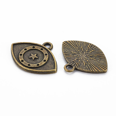 Tibetan Style Alloy Pendant Enamel & Rhinestone Settings TIBEP-N010-002AB-RS-1