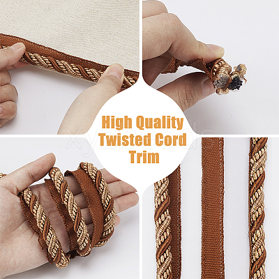 12.5M Polyester Twist Lip Cord Trim OCOR-WH0105-005A-1