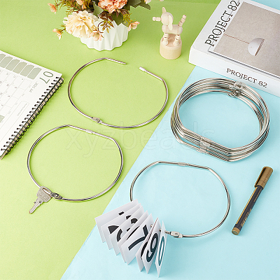 Iron Hinged Loose Leaf Binder Rings FIND-WH0173-356-1