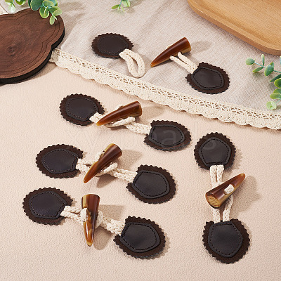 5 Pairs Resin Buttons BUTT-TA0001-48B-1