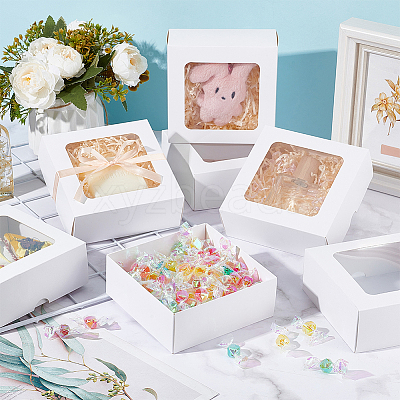 Square Kraft Paper Storage Gift Boxes CON-WH0095-100C-01-1