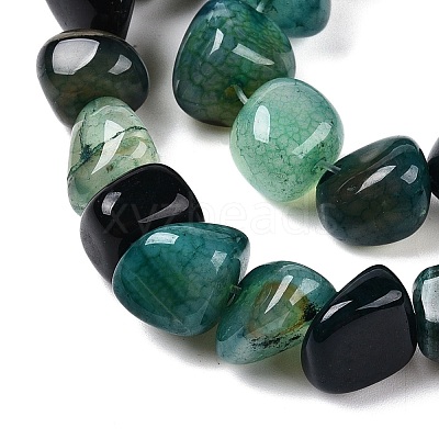 Natural Dyed & Heated Agate Beads Strands G-N342-65B-1