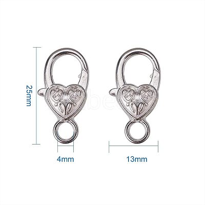 Brass Lobster Claw Clasps KK-PH0003-09S-1