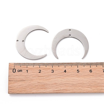 201 Stainless Steel 2-Loop Link Charms X-STAS-N090-LA039-P-1