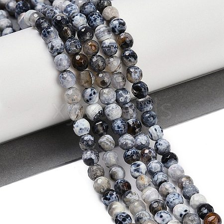 Natural Fire Crackle Agate Beads Strands G-C082-A01-39-1