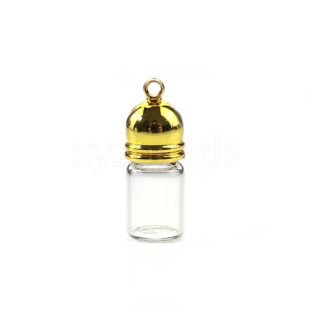 Transparent Glass Bottle Pendants PW-WG72D6E-04-1