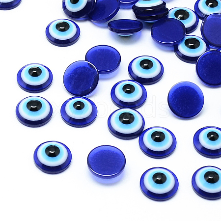 Resin Evil Eye Cabochons X-CRES-S612-8mm-1