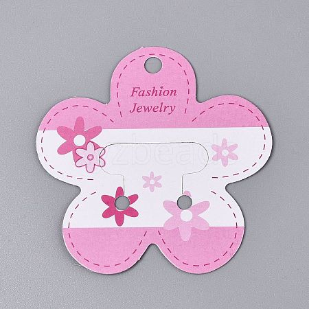 Cardboard Paper Jewelry Display Cards for Hair Ties Storage CDIS-N004-18-1