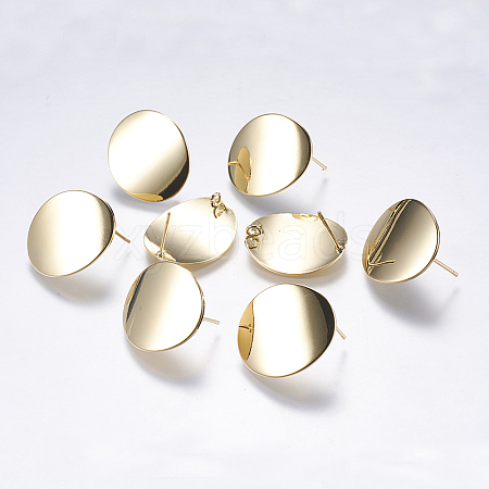 Brass Stud Earring Findings LS-KK-F738-40G-1