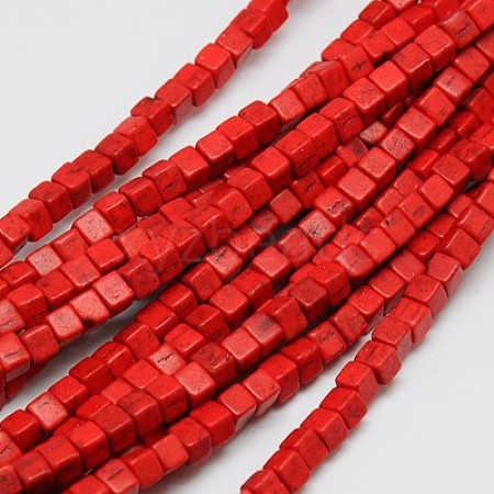 Synthetic Turquoise Beads Strands TURQ-G108-4x4mm-11-1
