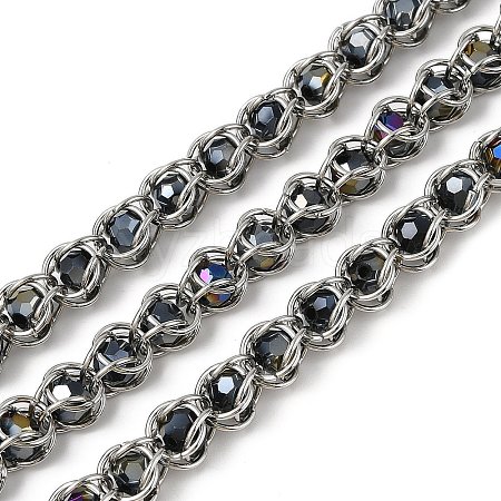 304 Stainless Steel Glass Link Chains CHS-L029-10P-04-1