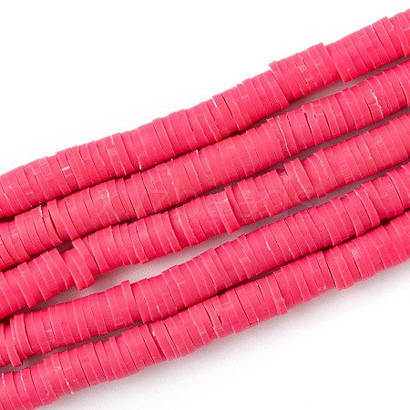 Handmade Polymer Clay Beads Strands CLAY-R089-6mm-Q093-1