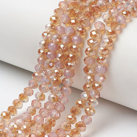 Electroplate Glass Beads Strands EGLA-A034-J4mm-J03-1