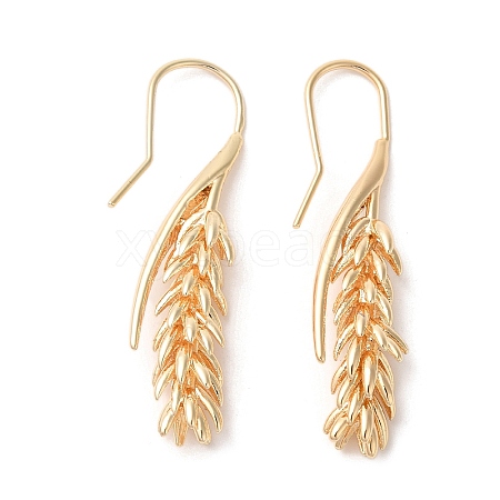 Wheat Brass Dangle Earrings KK-A227-24G-1