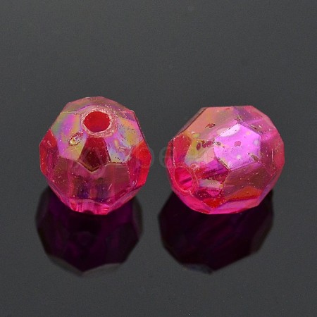 Eco-Friendly Transparent Acrylic Beads TACR-PL642-8mm-09-1